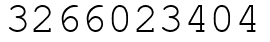 Число 3266023404.