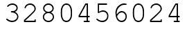 Число 3280456024.