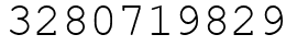 Число 3280719829.