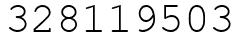 Число 328119503.