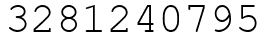 Число 3281240795.