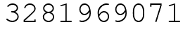 Число 3281969071.
