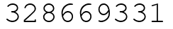 Число 328669331.