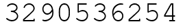 Число 3290536254.