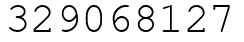 Число 329068127.