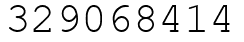 Число 329068414.