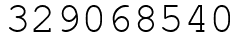 Число 329068540.