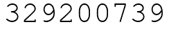 Число 329200739.