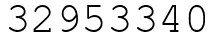 Число 32953340.