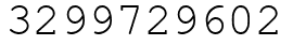 Число 3299729602.