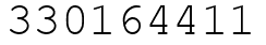 Число 330164411.