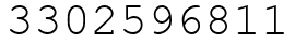 Число 3302596811.