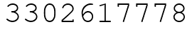 Число 3302617778.