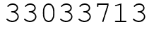 Число 33033713.
