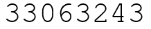 Число 33063243.