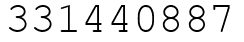 Число 331440887.