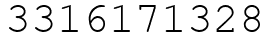Число 3316171328.