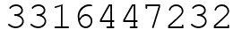 Число 3316447232.
