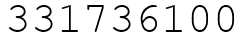 Число 331736100.