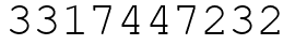 Число 3317447232.