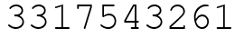 Число 3317543261.