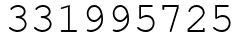 Число 331995725.