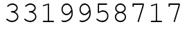 Число 3319958717.