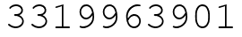 Число 3319963901.