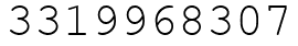 Число 3319968307.