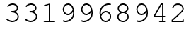 Число 3319968942.