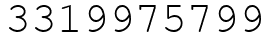 Число 3319975799.