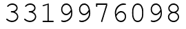 Число 3319976098.