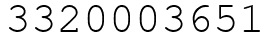 Число 3320003651.