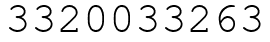 Число 3320033263.