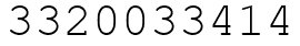 Число 3320033414.