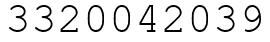 Число 3320042039.