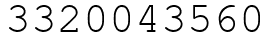 Число 3320043560.
