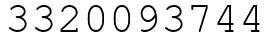 Число 3320093744.