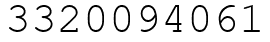 Число 3320094061.