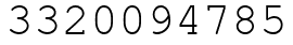 Число 3320094785.