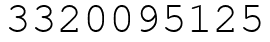 Число 3320095125.
