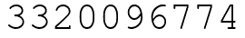 Число 3320096774.