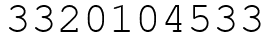 Число 3320104533.