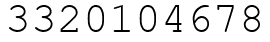Число 3320104678.