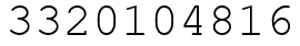 Число 3320104816.