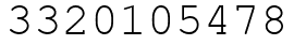 Число 3320105478.