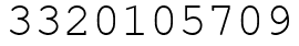 Число 3320105709.