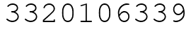 Число 3320106339.