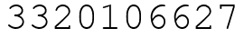 Число 3320106627.