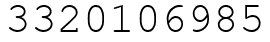 Число 3320106985.